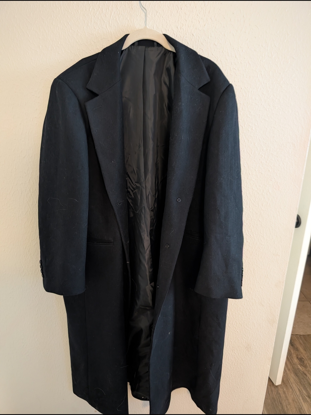 Men's Black Overcoat